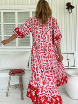 Mila Midi Dress - Strawberry Spritz