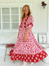 Mila Midi Dress - Strawberry Spritz