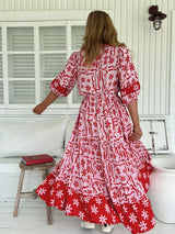 Mila Midi Dress - Strawberry Spritz