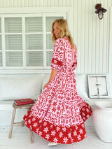 Mila Midi Dress - Strawberry Spritz