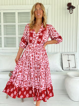 Mila Midi Dress - Strawberry Spritz