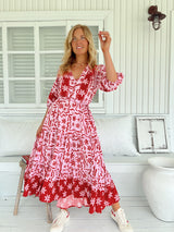 Mila Midi Dress - Strawberry Spritz