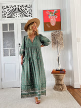 Meadow Maxi Dress- Viridian