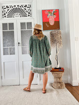 Adela Mini Dress - Viridian