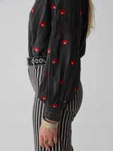 Fleur Blouse - Geranium Charcoal - Maison Hotel