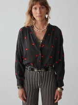 Fleur Blouse - Geranium Charcoal - Maison Hotel