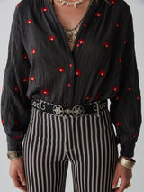 Fleur Blouse - Geranium Charcoal - Maison Hotel