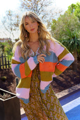 Pastal drift Knit Cardigan - Jaase