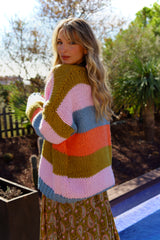 Pastal drift Knit Cardigan - Jaase