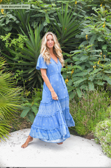 Lolana Maxi Dress - Azure Sky