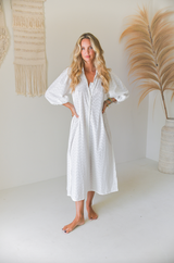 Selene Midi Dress - Moon Flower