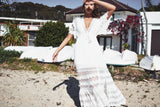 Bungalow Maxi - White Embroidered