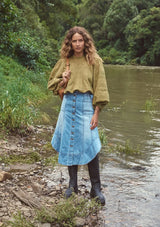 LOOM BLOUSE- Olive ~ MOS the label