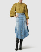 LOOM BLOUSE- Olive ~ MOS the label