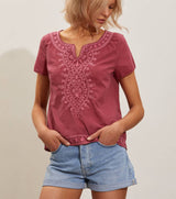 Ramona Blouse - Burned Rose