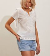 Ramona Blouse - Light Chalk