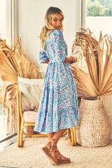 Eve Midi Dress - Blue Avalon