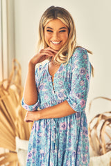 Eve Midi Dress - Blue Avalon
