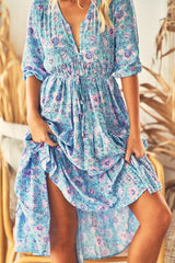 Eve Midi Dress - Blue Avalon