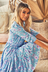 Eve Midi Dress - Blue Avalon