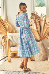 Eve Midi Dress - Blue Avalon