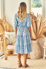 Eve Midi Dress - Blue Avalon