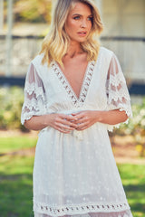Bungalow Maxi - White Embroidered