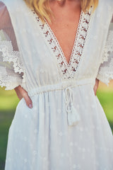 Bungalow Maxi - White Embroidered