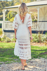 Bungalow Maxi - White Embroidered