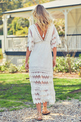 Bungalow Maxi - White Embroidered