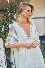 Bungalow Maxi - White Embroidered