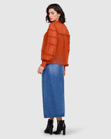 Coyote Blouse - Cinnamon MOS the label