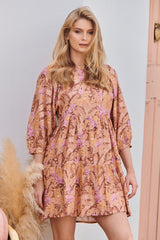 Hayes Mini Dress - Rose Jungle Book
