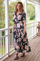 Tessa Maxi - Peach Wild Flower