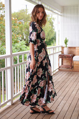 Tessa Maxi - Peach Wild Flower