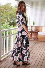 Tessa Maxi - Peach Wild Flower