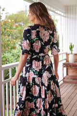 Tessa Maxi - Peach Wild Flower