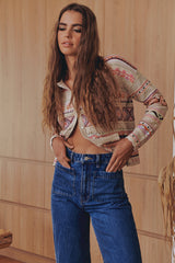 Tuva Cardigan - Golden Porcelain