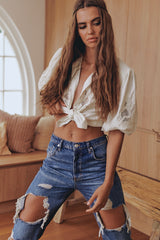 FLORA EMBROIDERY BLOUSE - Ivory ~ MOS the label