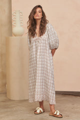 Boheme Linen Midi Dress - Joshua Tree