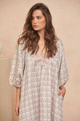 Boheme Linen Midi Dress - Joshua Tree