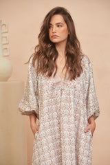 Boheme Linen Midi Dress - Joshua Tree