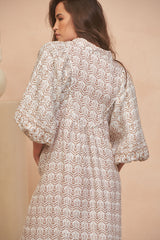 Boheme Linen Midi Dress - Joshua Tree