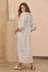 Boheme Linen Midi Dress - Joshua Tree