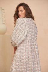 Boheme Linen Midi Dress - Joshua Tree