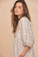 Boheme Linen Midi Dress - Joshua Tree