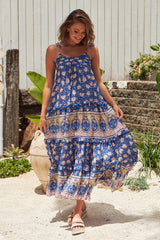 Cognac Maxi Dress - Camelia