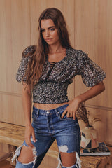 Beatrice Top- Black ~ Free People