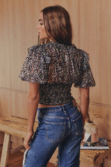 Beatrice Top- Black ~ Free People