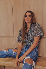 Beatrice Top- Black ~ Free People